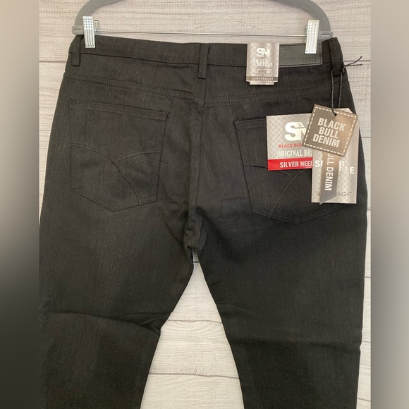 SILVER NEEDLE | NWT Men’s Black Bull Denim Slim Straight Jeans - Picture 4 of 7